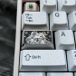 1.75U Caps Lock / Shift Titanium Alloy Artisan Keycaps Precision Pointillism for Mechanical Keyboard -Yae Miko & Raiden Shogun
